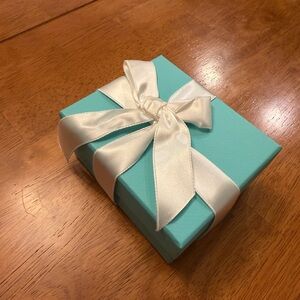 Tiffany & Co. Blue Jewelry Box with Gift Box & Satin Bow